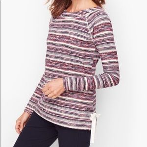 Talbots Striped Space Dyed Pullover